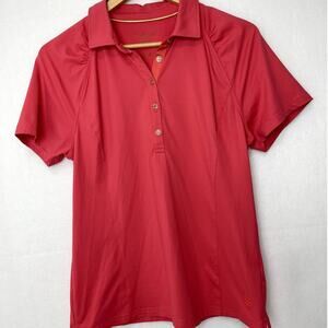 Clover by Bobby Jones Short Sleeve Golf Polo Coral Womens Large